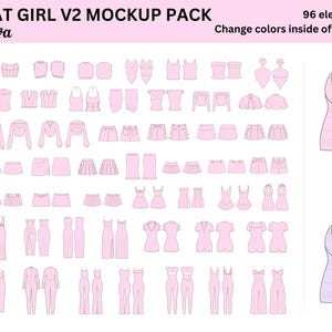 That Girl V2 Canva Mockup Pack | Women&#39;s Clothing Mockup Pack For Canva