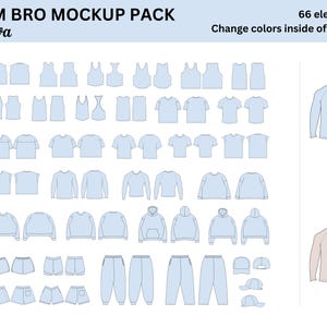 Pack de maquettes en toile Gym Bro | Pack de maquettes de vêtements pour hommes pour toile