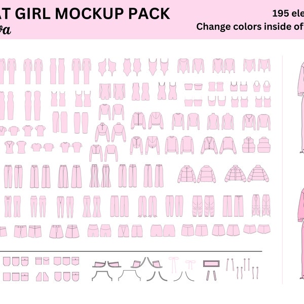 That Girl Canva Mockup Pack | Women's Clothing Mockup Pack For Canva