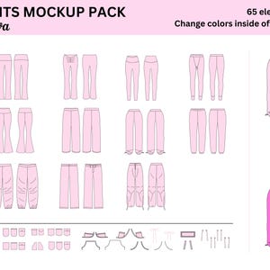 Pants Canva Mockup Pack | Women&#39;s Clothing Mockup Pack For Canva