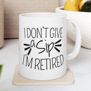 Retirement Gift for Coworker, Funny Retirement Going Away Gift &quot;I Don&#39;t Give a Sip&quot; Coffee Mug, Farewell Leaving Gift for Male Coworker