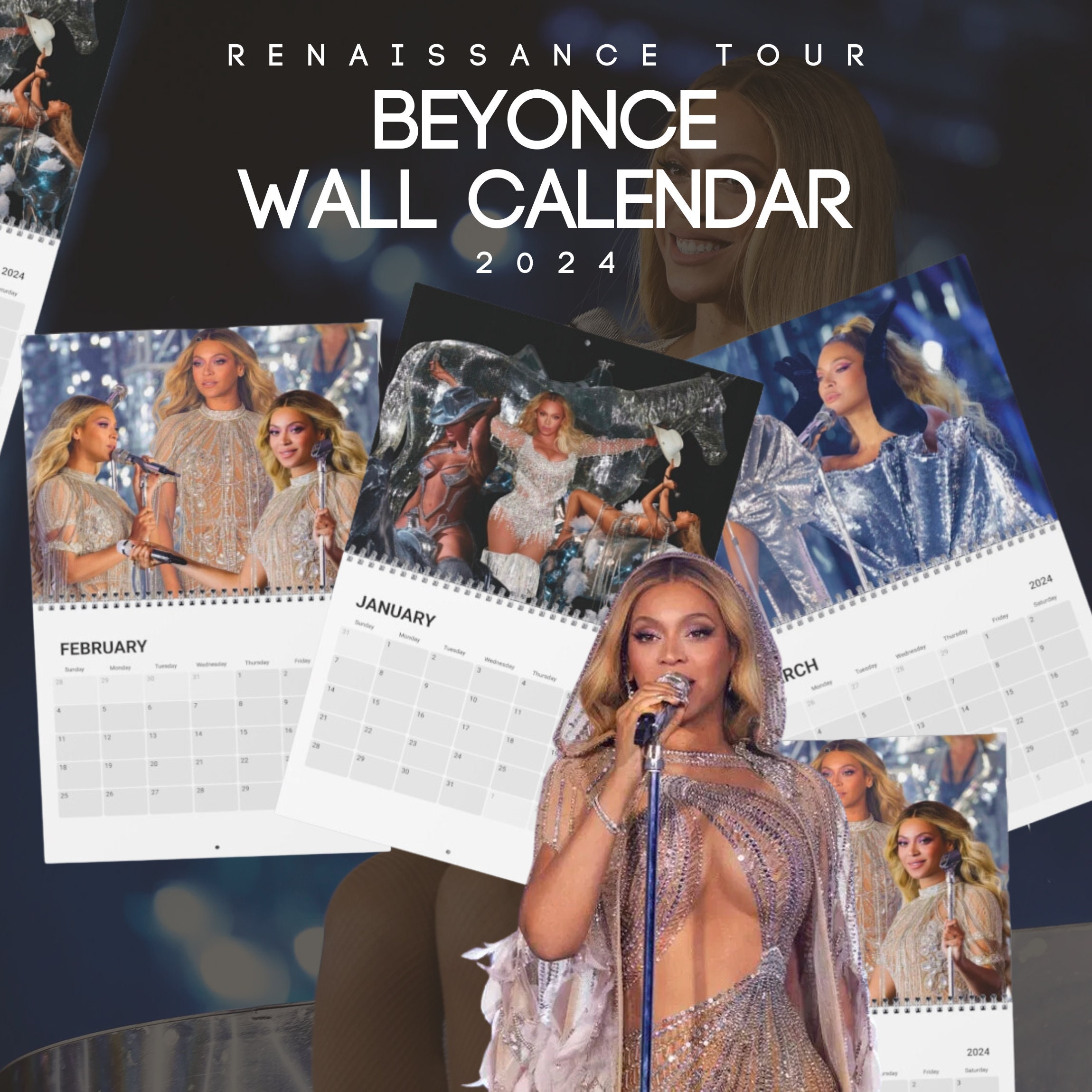 Beyonce Renaissance Tour 2024 Wall Calendar, Beyonce Fan Gift sold by