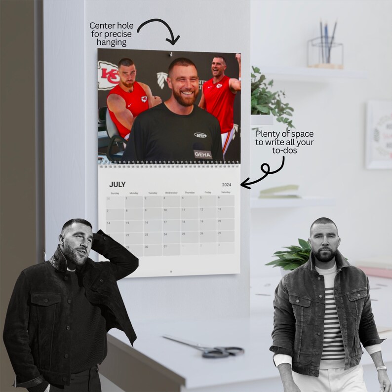 travis-kelce-2024-wall-calendar-travis-kelce-fan-gift-trace-kelce