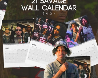 21 Savage 2024 Wall Calendar