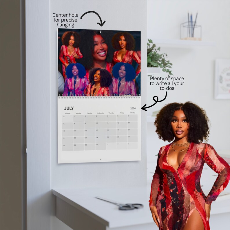 SZA 2025 Wall Calendar, Fan Gift, SZA Merch, SZA Art, Christmas Gift