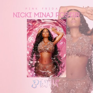 Nicki Minaj Reina del Rap Pink Friday 2 Carteles verticales mate