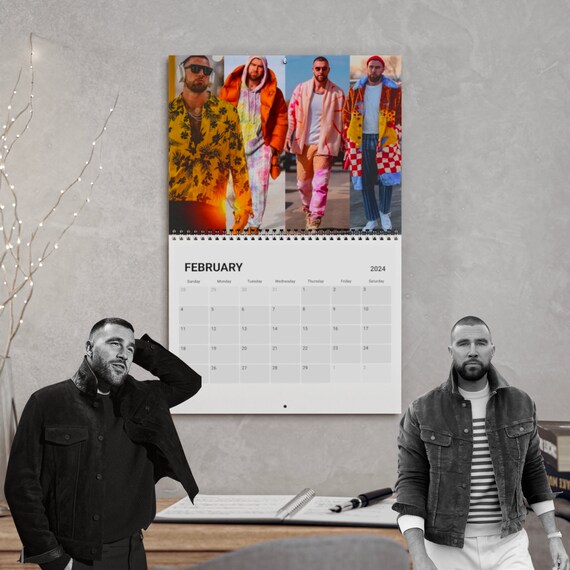Travis Kelce 2024 Wall Calendar, Travis Kelce Fan Gift, Trace Kelce Merch, Chrsitmas Gift, Birthday Gift, Travis Kelce Collectable - Etsy