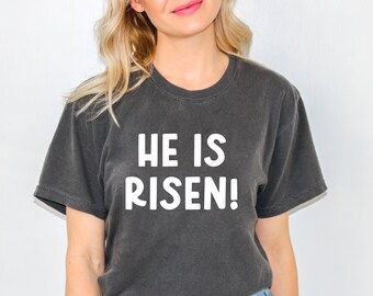 Él ha resucitado SVG, Faith svg, Christian svg, Bible Verse svg, Religion svg, Diseño para camisas, sudaderas con capucha, bolsos de mano y tazas (¡DESCARGA DIGITAL!)