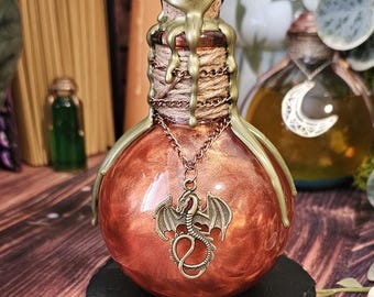 Health Potion: Color Changing Fantasycore Bottle with Charm