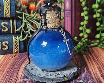 Mana Potion: Color Shifting Magic, Medieval Fantasy Bottle with Sword Charm
