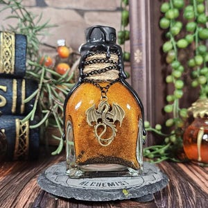 Dragon Fire Magic Potion Bottle: Color Shifting Fantasy Decor