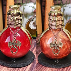 Health Potion | Color Changing | Choose a Charm | Medieval Fantasy Potion | Magic Potion Bottle | Apothecary Magic Bottle