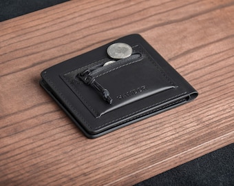 Bifold Leather Men's Wallet with Coin Pocket