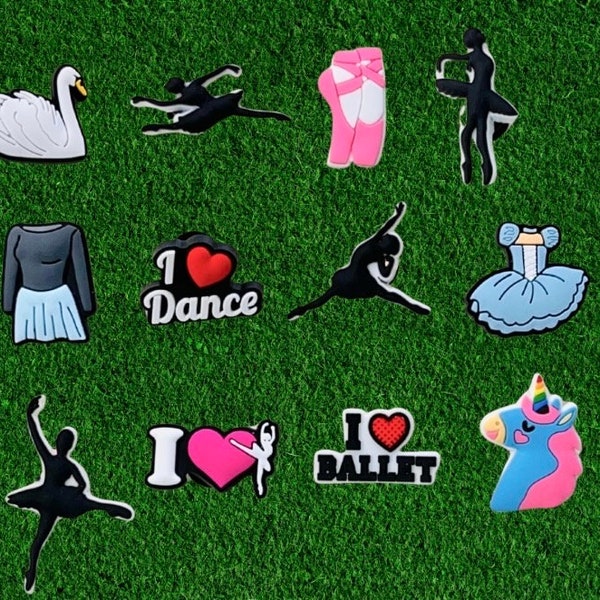 Ballet Croc Charms | Ballerina Shoe Charms | Dancer | Ballet Dancer | Jazz | Dance | Charms By Charm Locker