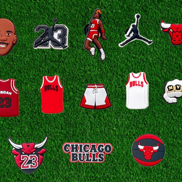 Chicago Croc Charms | Basketball Croc Charms | Shoe Accessories | Sports Shoe Charms | Shoe Pins By Charm Locker