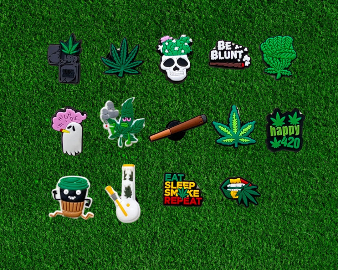 Weed Croc Charms Cannabis Shoe Charms Happy 420 Marijuana Blunt Lighter