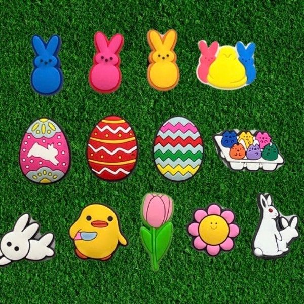 Easter Croc Charms | Bunny Shoe Charms | Easter Egg | Springtime | Tulip | Rabbit | Charms By Charm Locker