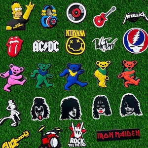 Rock Band Charms | Heavy Metal Charms | Classic Rock | Rock Music | Croc Compatible Shoe Charms By Charm Locker