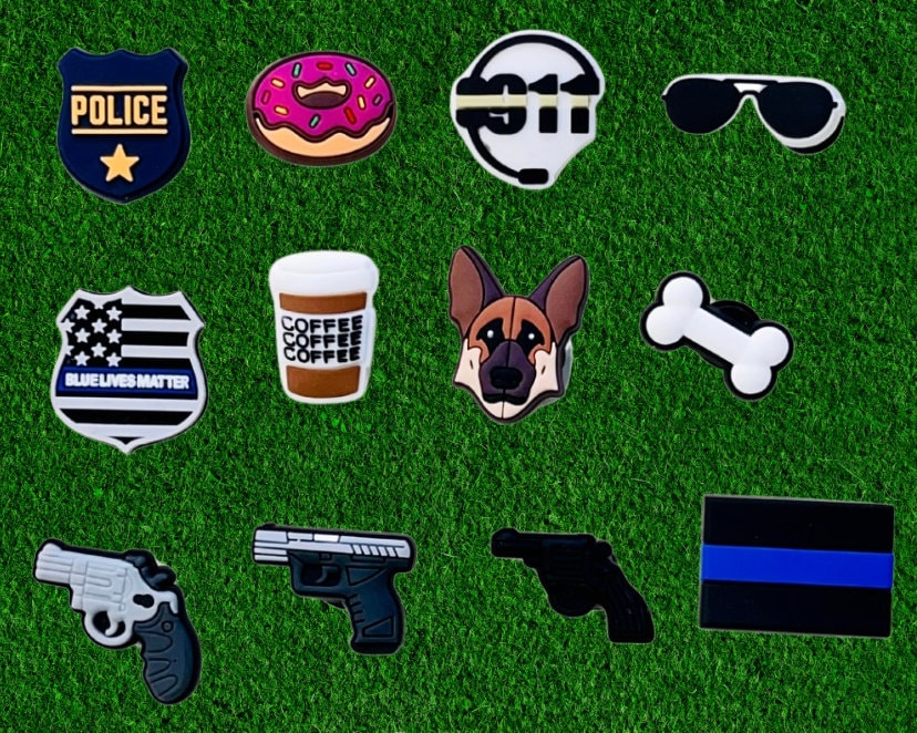 Thin blue line crocs deals