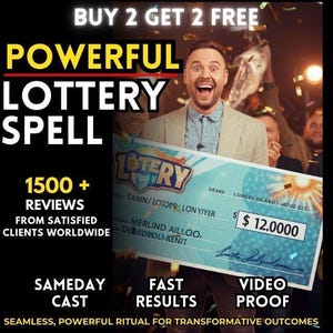 LOTTERY SPELL | WIN Big | Jackpot | Luck | Fortune | Wealth | Prosperity | Abundance | Success | Money | Riches | Winning