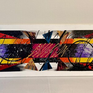 Acrylic painting multi color abstract