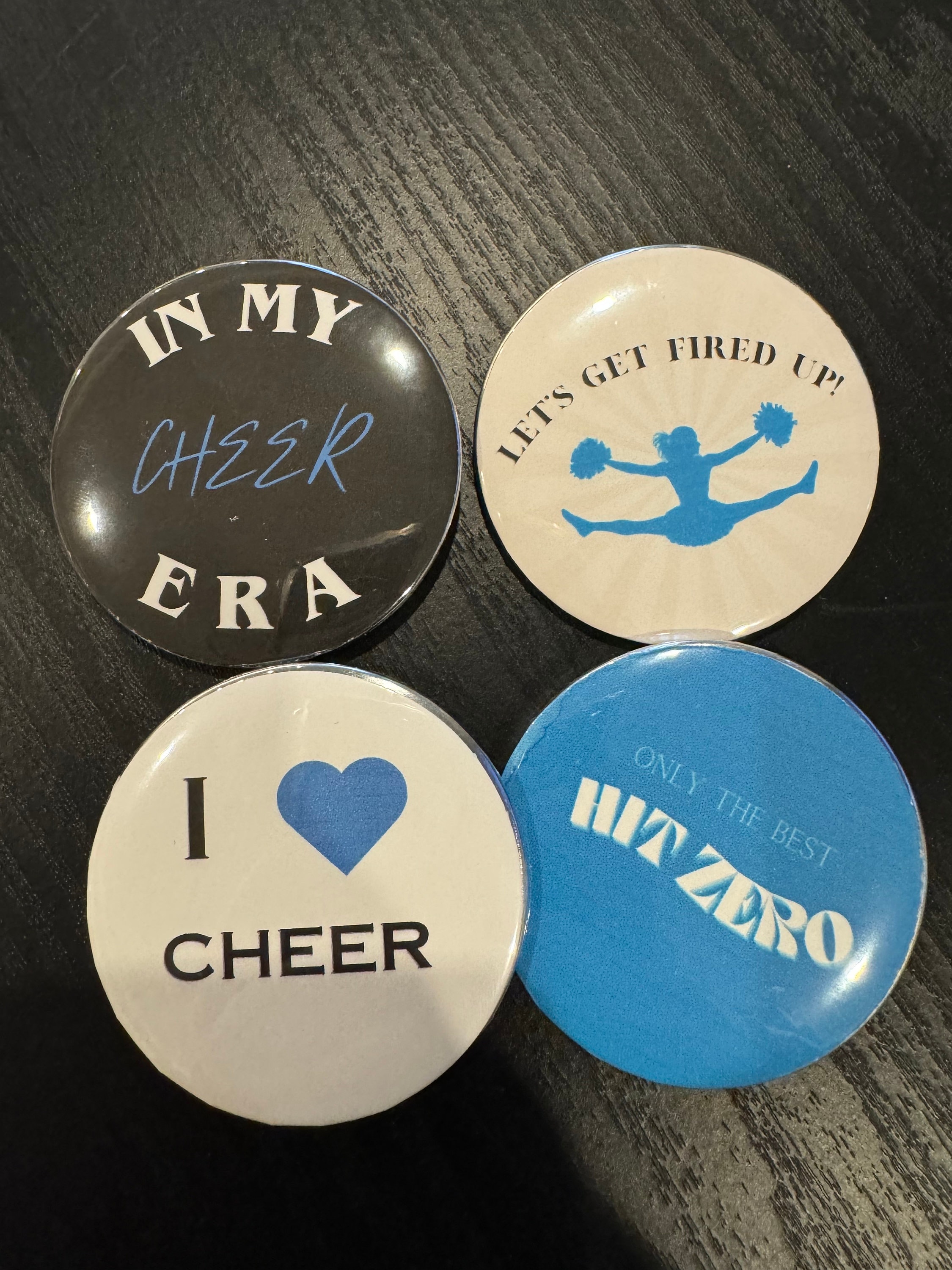 Blue Cheer Spirit Buttons | Competition Cheer Pins - Etsy