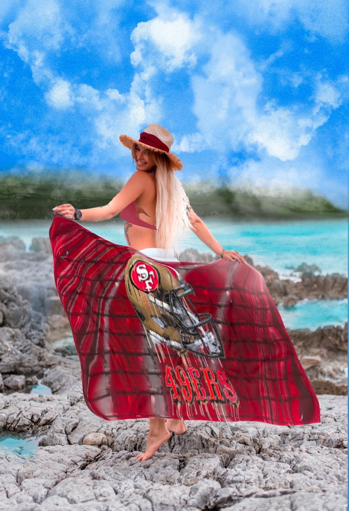 49ers Bath Towel Etsy