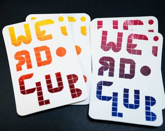 Weirdo Club -Handgedruckte Postkarten - Lego Letterpress Motiv