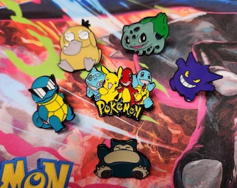 Pocket Animal Videogame Anime Enamel Pin Funny Cute Psychic
