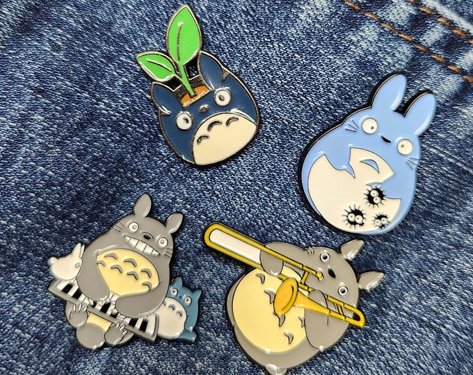 Broche en émail Totoro, anime japonais Miyazaki mignon