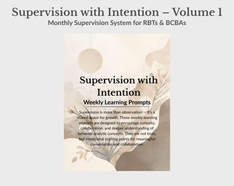 RBT BCBA Supervision Planner | Fieldwork & CEU Tracker (printable pdf