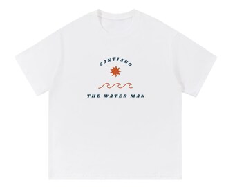 100% Baumwolle, schweres Gewicht, lockere Passform Surf Outdoor Grafik T-Shirt