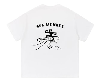 100% Baumwolle, schweres Gewicht, lockere Passform Surf Outdoor Grafik T-Shirt