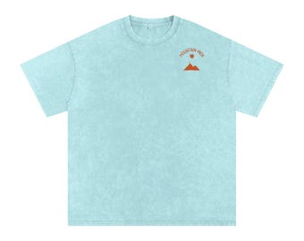 Schweres Baumwoll-T-Shirt - Lockere Passform, Natur-Grafik-T-Shirt