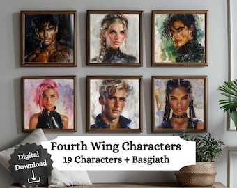 Fourth Wing Fanart Bundle | Bookish Prints | Fourth Wing | Fanart | Book Lover Gift