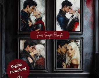 Bundel met glastroonkunstprint | Dorian & Manon (digitale download)