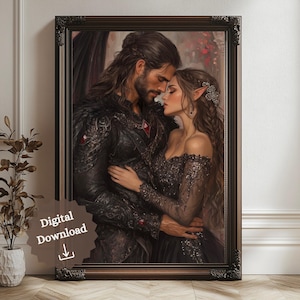 Nesta & Cassian Digital Download Art Print | ACOTAR | Bookish Gift | Digital Art Prints