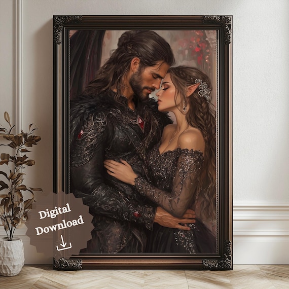 Nesta & Cassian ACOTAR Art Print: Bookish Digital Download