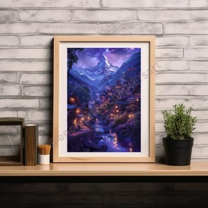 Velaris City of Starlight Poster: Book Lover Art (AI)