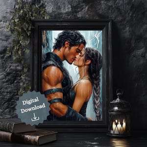 Xaden & Violet Digital Download Kunstdruck | Vierter Flügel | Drachenreiter | Bücherwurm Geschenk | Digitale Kunstdrucke