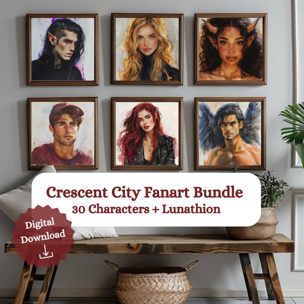 Crescent City Fan Art Prints: Book Lover Gift (Digital Download)