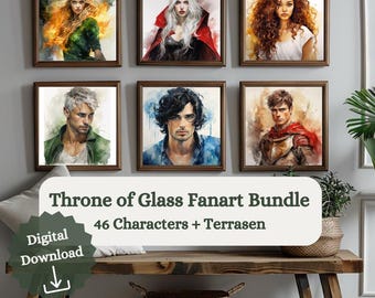 Throne of Glass Fanart Bundle | Bookish Prints | TOG | Fanart | Book Lover Gift