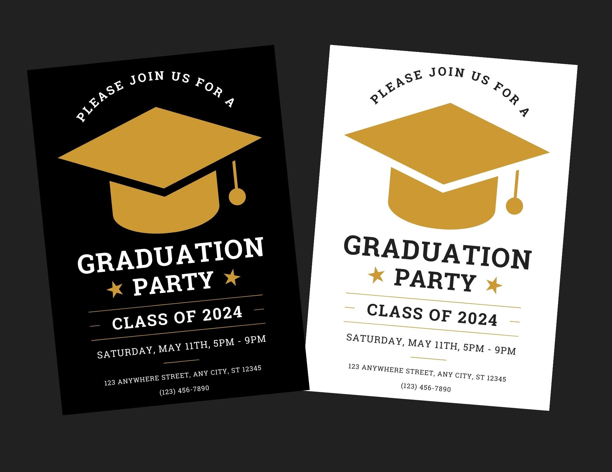 Editable/printable Graduation Invitation Template Etsy Australia