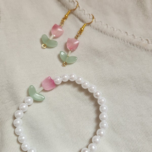 tulip jewelry duo | bracelet & earrings set