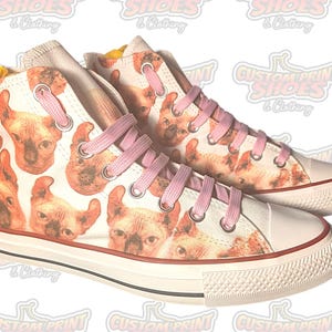 Custom Printed Genuine Converse Canvas High Top Trainers Shoes | YOUR CUSTOM DESIGN | Fun Lovers Personalised Gift