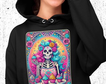 Custom Printed Hoodie | Funny Tarot Card Style Comedy | The Cake Decorator | Personalised Novelty Gift