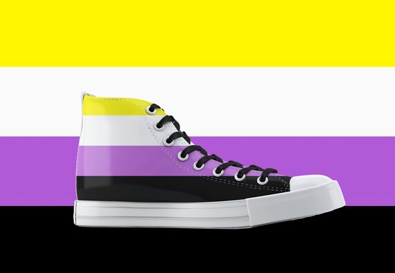 Buy Custom Printed Converse Style Canvas Medium/high Top Trainers