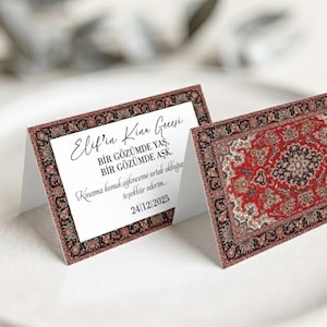 Tarjetas de mesa planas y plegables imprimibles, etiquetas para invitados de boda, tarjetas de asiento para cenas y fiestas.