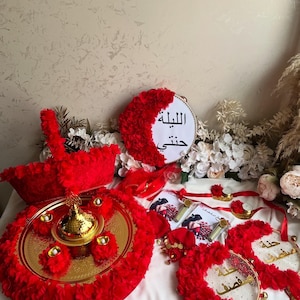 Arabic Henna Night Set: Red & Gold Bridal Ceremony Kit