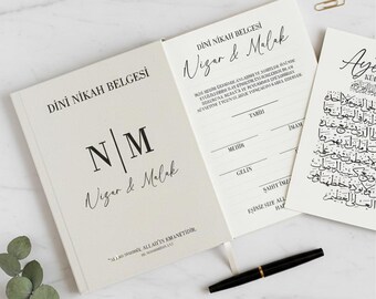 Customizable Nikah Certificate: Islamic Marriage Keepsake (Digital PDF) Imam Nikahı Sertfikası